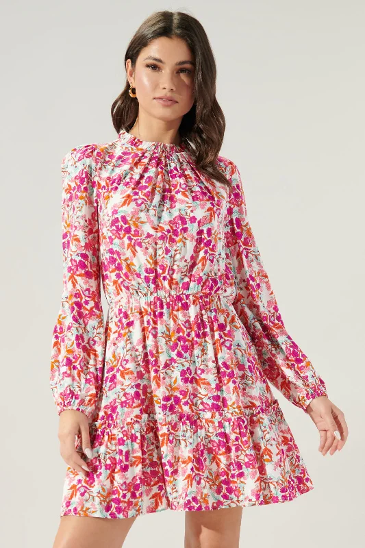 Women's Date Night Outfit Fancy You Floral Balloon Sleeve Blouson Dress