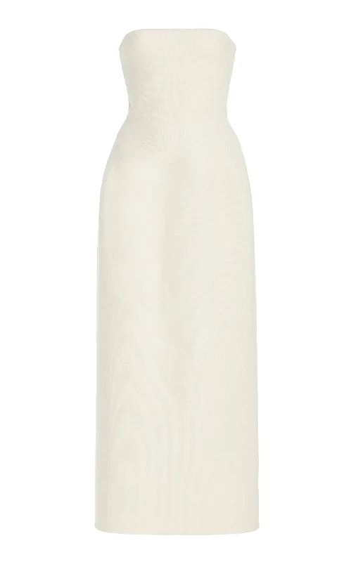 Women's Classic Attire Immanuel Knit Maxi Dress in Ivory Merino Wool