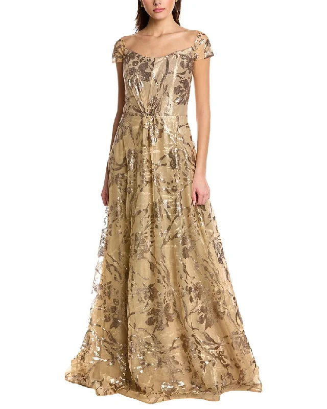 Vintage-Inspired Women's Clothes Rene Ruiz Off-The-Shoulder Gown