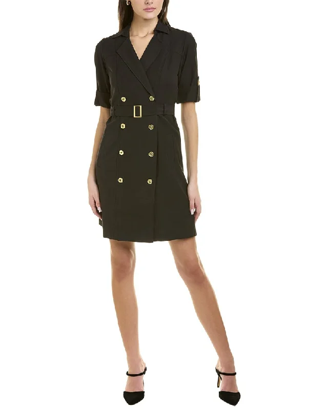 Women's Casual Attire Sharagano Lepore Sharksin III Double-Breasted Shirtdress