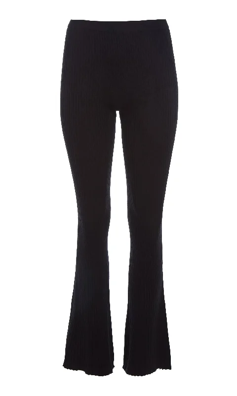 Discount Price Alicia Knit Pant in Black Merino Wool