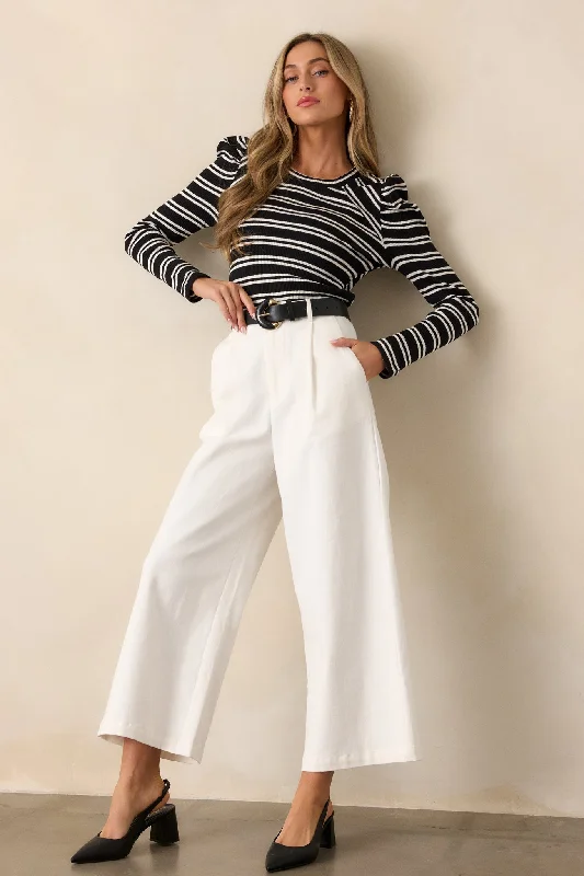 Women's Holiday Attire Call It Fate Ivory Wide Leg Jeans