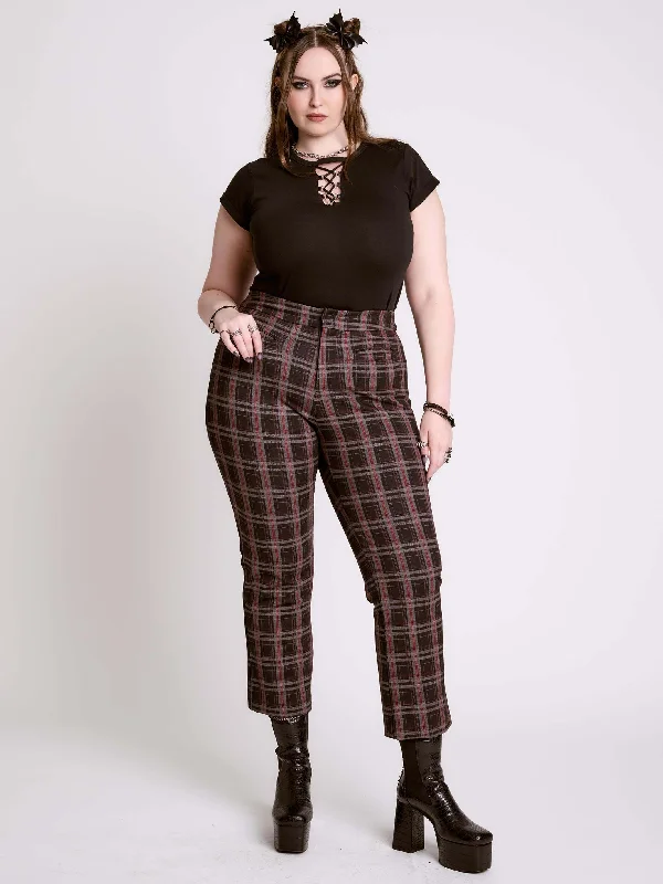 End Of Season Sale Clothing Cropped Vintage Plaid Pants