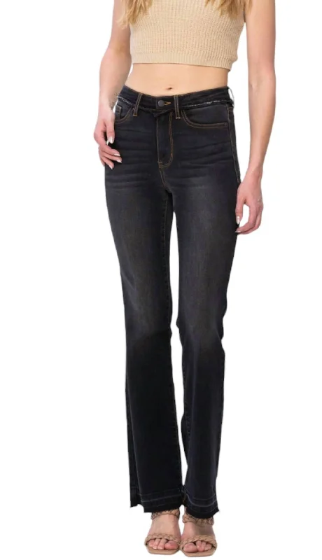 Women's Stylish Professional Apparel Distressed Denim Jeans In Black