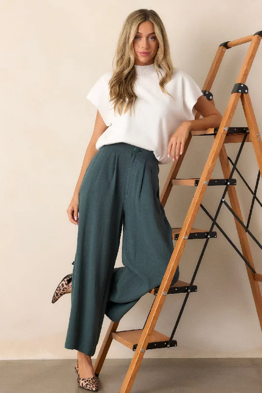 Sales For Clothes Drift Away Green Straight Leg Pants