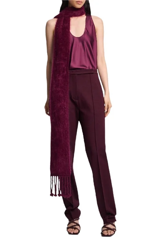 Women's Outerwear Clothing Emotional Essence Pants In Dark Burgundy