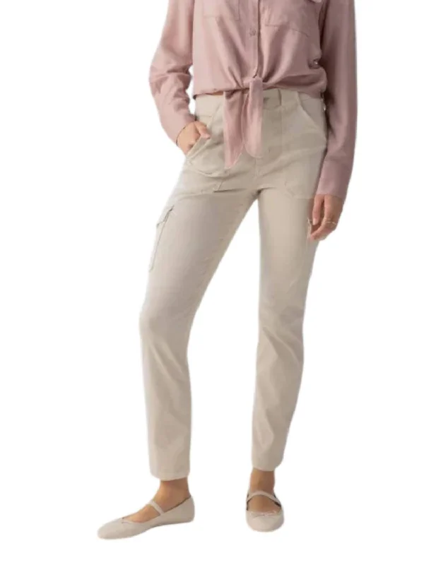 Women's Party Clothes Hayden Sculpted Cargo Pants In Toasted Almond