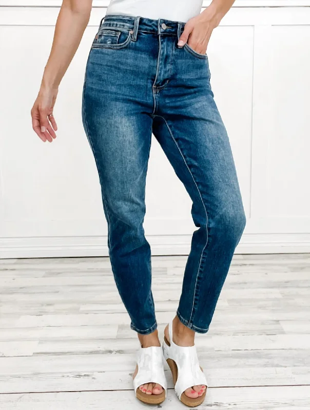 Women Clothing Hi-Rise Tummy Control Slim Fit Denim In Blue