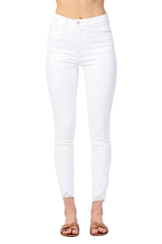 Women's Trendy Outfits High Waisted Skinny Jeans In White