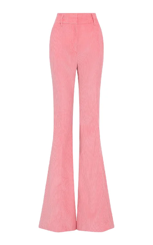 Women's Attire Ianthe Flare Pant in Rosa Sea Island Cotton Corduroy