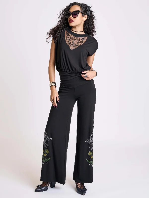 Online Boutique Stores Night Raven Palazzo Pants