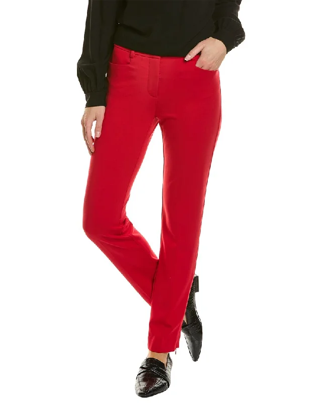 Women's Clothing For Casual Outings Pink Tartan Ankle Zip Pant