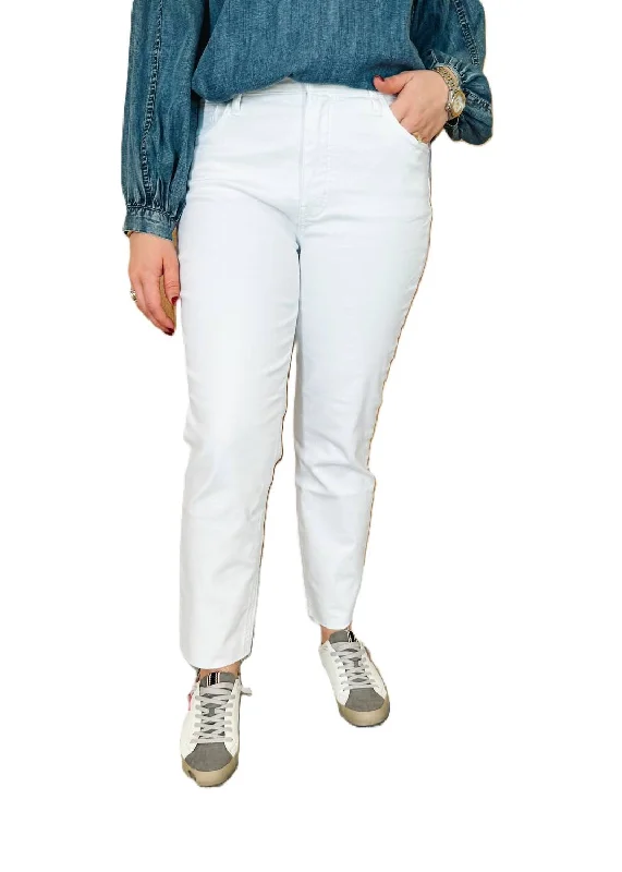 Women's Activewear Outfit Rachael High Rise Jean In Optic White