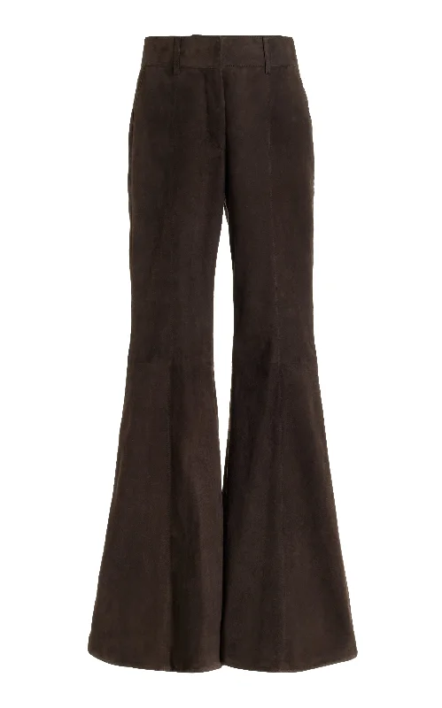 Women Online Clothing Boutiques Rhein Pant in Dark Chocolate Suede