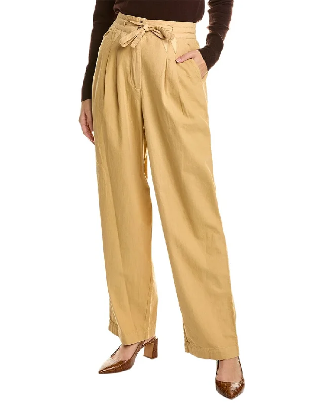 Women's Clothing For Holiday Travel SEA NY Therese Twill Pleated Pant