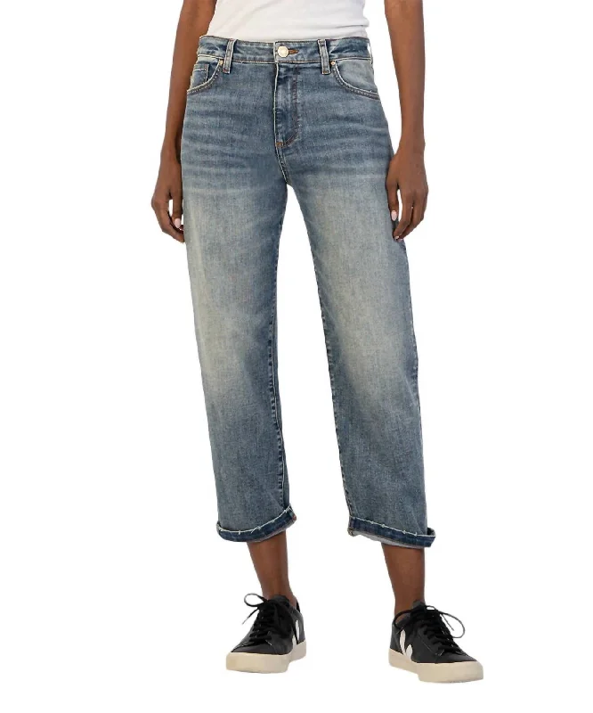 Flash Sales This Week Sienna Baggy Boyfriend Crop Jeans In Shaped Wash