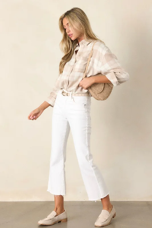 Women's Trendy Garments Terrific Timing White Cropped Flare Jeans (RESTOCK JAN 2025)