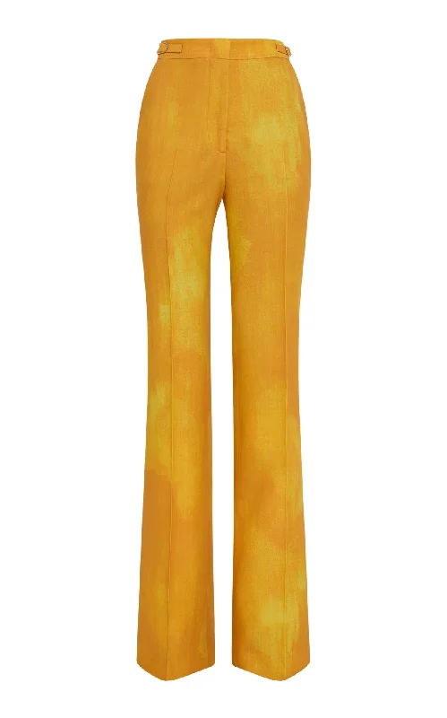 Formal Clothing For Women Vesta Flare Pant in Cadmium Yellow Virgin Wool