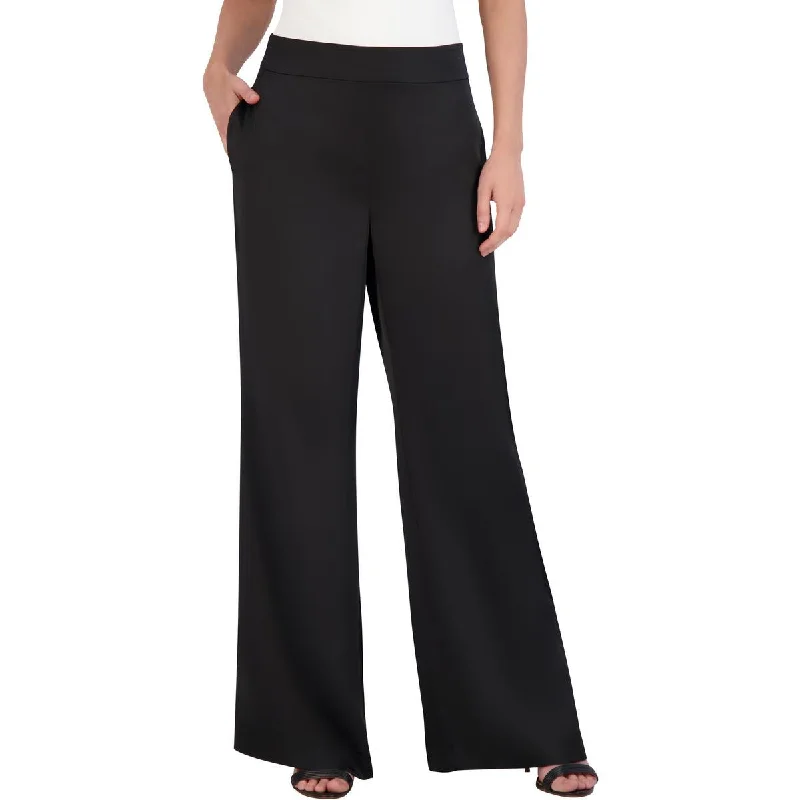 Early Bird Offer Womens Satin Back Zip Wide Leg Pants