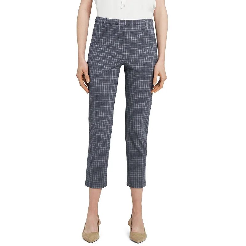 Women's Fashion Clothing Womens Slim Grid Print Dress Pants