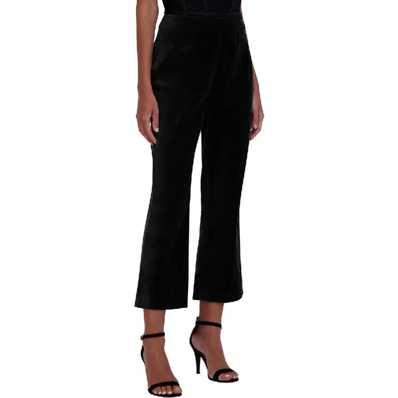 Women's Casual and Dressy Outfits Womens Velvet Side Zip Flared Pants